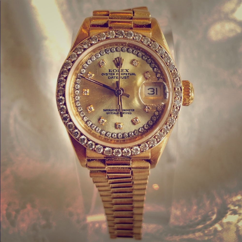 Ladies Rolex watch with diamonds